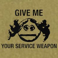 Give Me Your Service Weapon Garment-Dyed Women's Muscle Tee