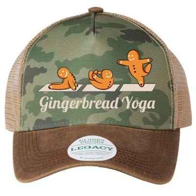 Gingerbread Man Yoga Funny Cute Fitness Christmas Legacy Tie Dye Trucker Hat