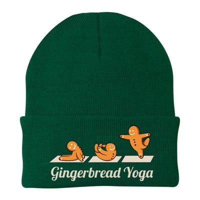 Gingerbread Man Yoga Funny Cute Fitness Christmas Knit Cap Winter Beanie