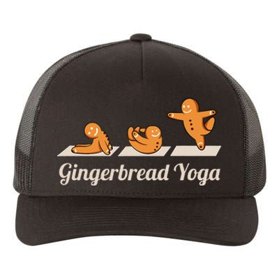 Gingerbread Man Yoga Funny Cute Fitness Christmas Yupoong Adult 5-Panel Trucker Hat