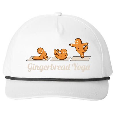 Gingerbread Man Yoga Funny Cute Fitness Christmas Snapback Five-Panel Rope Hat