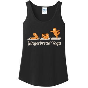 Gingerbread Man Yoga Funny Cute Fitness Christmas Ladies Essential Tank