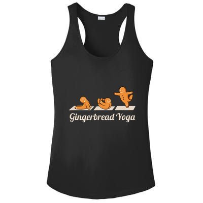 Gingerbread Man Yoga Funny Cute Fitness Christmas Ladies PosiCharge Competitor Racerback Tank