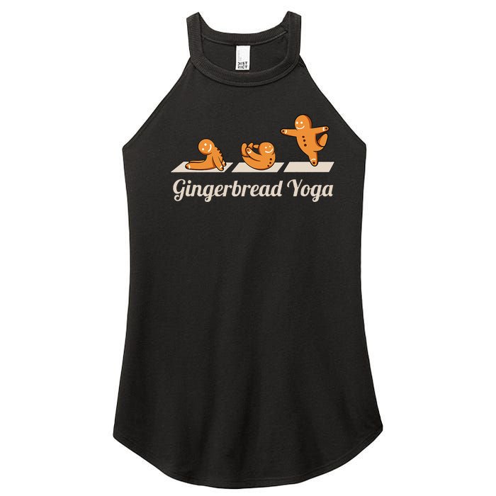 Gingerbread Man Yoga Funny Cute Fitness Christmas Women's Perfect Tri Rocker Tank