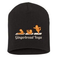 Gingerbread Man Yoga Funny Cute Fitness Christmas Short Acrylic Beanie