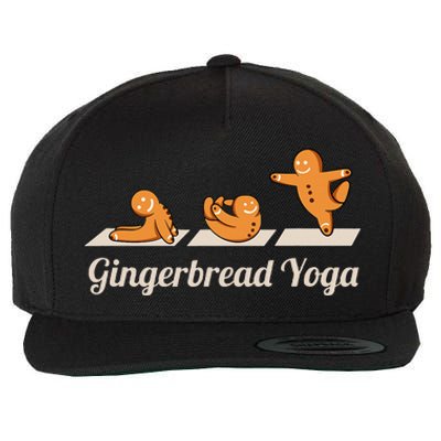 Gingerbread Man Yoga Funny Cute Fitness Christmas Wool Snapback Cap