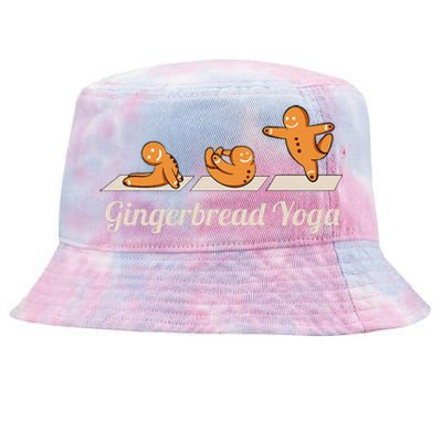 Gingerbread Man Yoga Funny Cute Fitness Christmas Tie-Dyed Bucket Hat