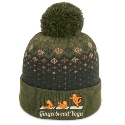 Gingerbread Man Yoga Funny Cute Fitness Christmas The Baniff Cuffed Pom Beanie