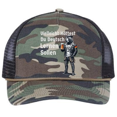 German Maybe You Should Have Learned German Retro Rope Trucker Hat Cap