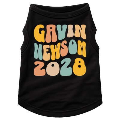 Gavin Newsom 2028 For President Resist Wavy Groovy Election Doggie Tank
