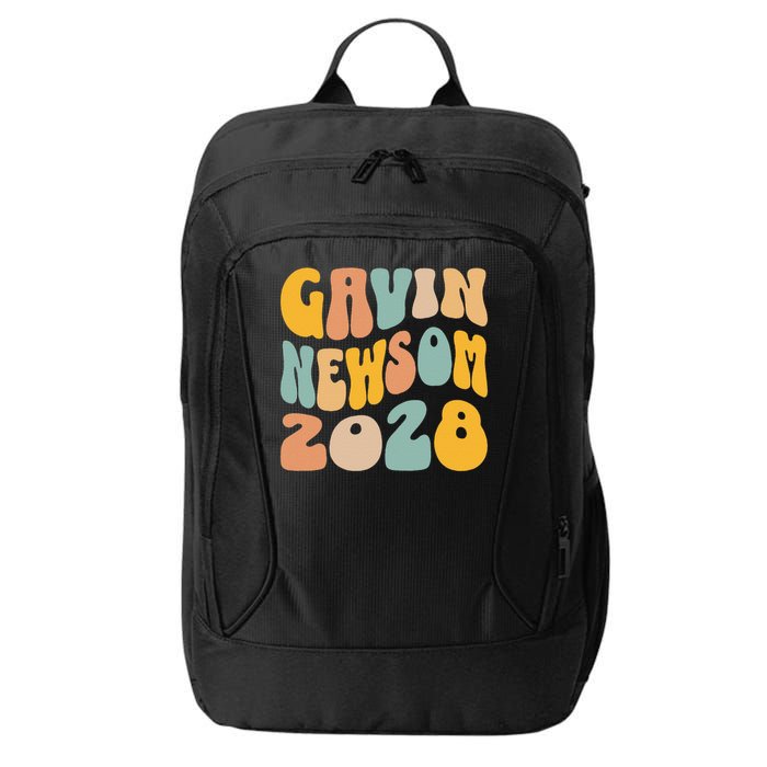 Gavin Newsom 2028 For President Resist Wavy Groovy Election City Backpack
