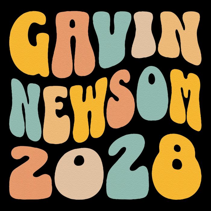 Gavin Newsom 2028 For President Resist Wavy Groovy Election Impact Tech Backpack