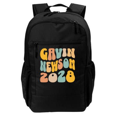 Gavin Newsom 2028 For President Resist Wavy Groovy Election Backpack