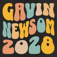 Gavin Newsom 2028 For President Resist Wavy Groovy Election Adult Drive Performance Visor