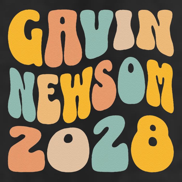 Gavin Newsom 2028 For President Resist Wavy Groovy Election Adult Drive Performance Visor