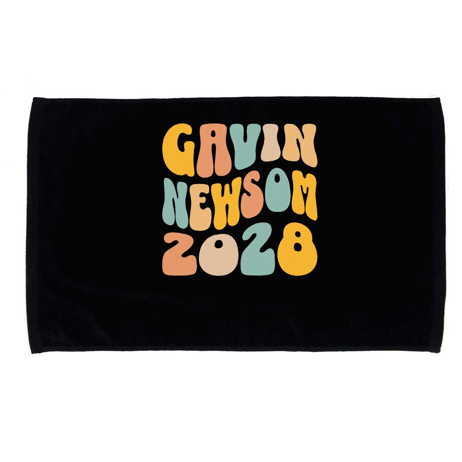 Gavin Newsom 2028 For President Resist Wavy Groovy Election Microfiber Hand Towel