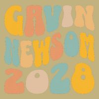 Gavin Newsom 2028 For President Resist Wavy Groovy Election T-Shirt