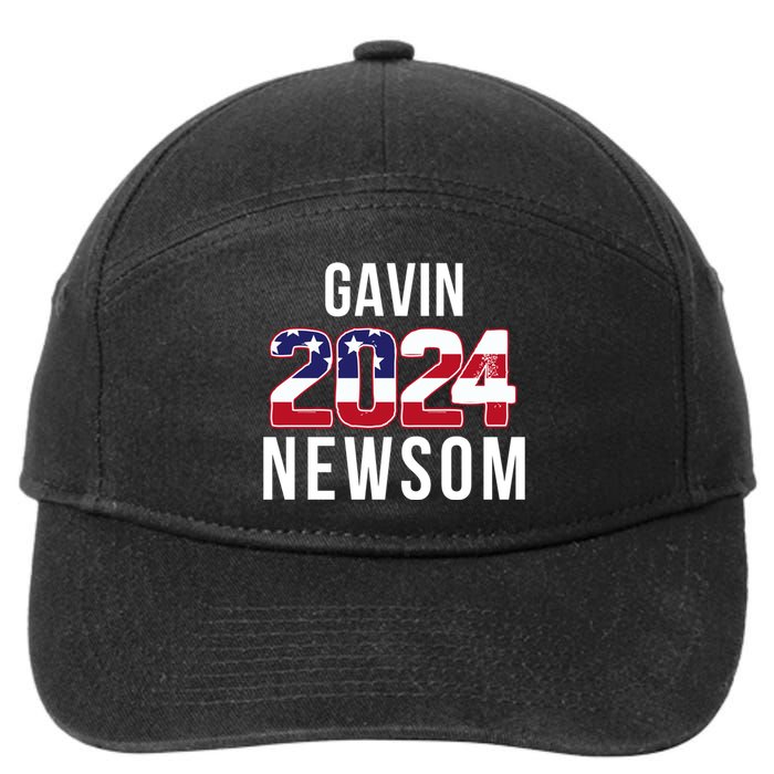 Gavin Newsom 2024 President Men Women Vote Gavin Newsom 2024 7-Panel Snapback Hat