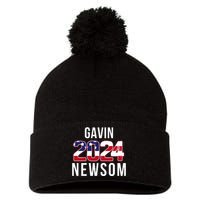 Gavin Newsom 2024 President Men Women Vote Gavin Newsom 2024 Pom Pom 12in Knit Beanie