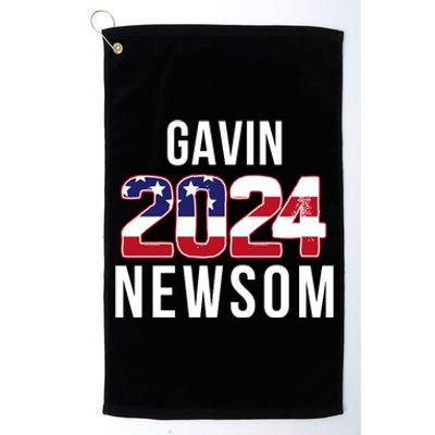 Gavin Newsom 2024 President Men Women Vote Gavin Newsom 2024 Platinum Collection Golf Towel