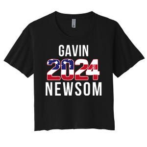 Gavin Newsom 2024 President Men Women Vote Gavin Newsom 2024 Women's Crop Top Tee