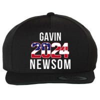 Gavin Newsom 2024 President Men Women Vote Gavin Newsom 2024 Wool Snapback Cap