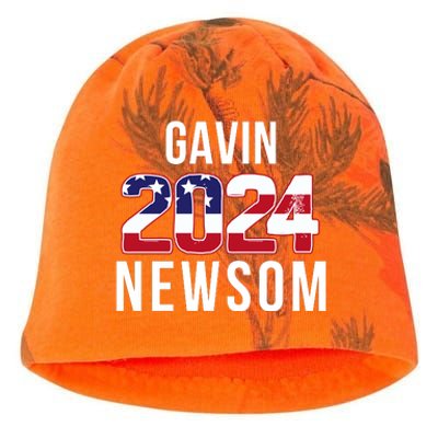 Gavin Newsom 2024 President Men Women Vote Gavin Newsom 2024 Kati - Camo Knit Beanie