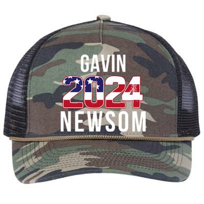 Gavin Newsom 2024 President Men Women Vote Gavin Newsom 2024 Retro Rope Trucker Hat Cap