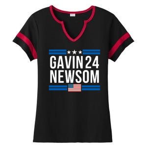 Gavin Newsom 2024 President Men Women Vote Gavin Newsom 2024 Ladies Halftime Notch Neck Tee