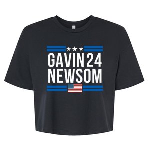 Gavin Newsom 2024 President Men Women Vote Gavin Newsom 2024 Bella+Canvas Jersey Crop Tee