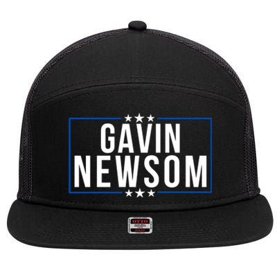 Gavin Newsom 2024 President Men Women Vote Gavin Newsom 2024 7 Panel Mesh Trucker Snapback Hat