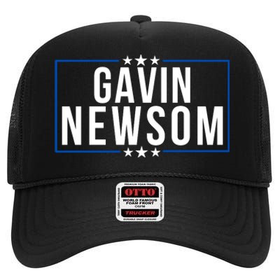 Gavin Newsom 2024 President Men Women Vote Gavin Newsom 2024 High Crown Mesh Back Trucker Hat