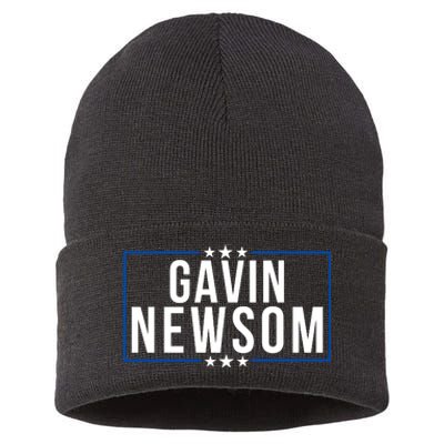 Gavin Newsom 2024 President Men Women Vote Gavin Newsom 2024 Sustainable Knit Beanie