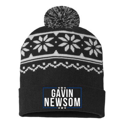 Gavin Newsom 2024 President Men Women Vote Gavin Newsom 2024 USA-Made Snowflake Beanie