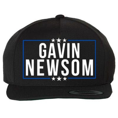 Gavin Newsom 2024 President Men Women Vote Gavin Newsom 2024 Wool Snapback Cap