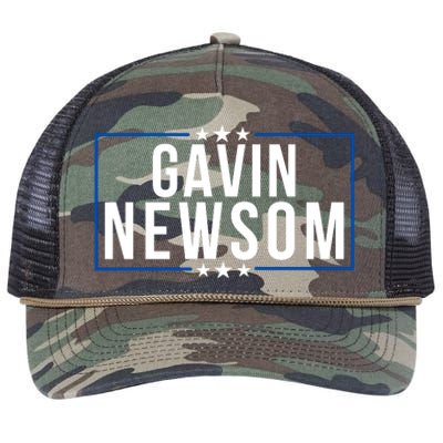 Gavin Newsom 2024 President Men Women Vote Gavin Newsom 2024 Retro Rope Trucker Hat Cap