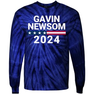 Gavin Newsom 2024 President Men Women Vote Gavin Newsom 2024 Tie-Dye Long Sleeve Shirt