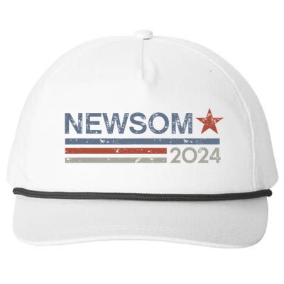 Gavin Newsom 2024 Election For President Snapback Five-Panel Rope Hat