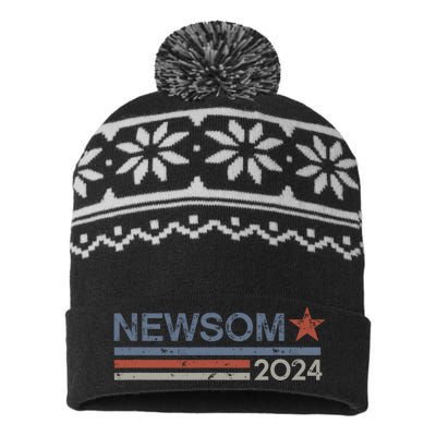 Gavin Newsom 2024 Election For President USA-Made Snowflake Beanie