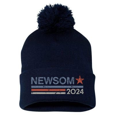 Gavin Newsom 2024 Election For President Pom Pom 12in Knit Beanie