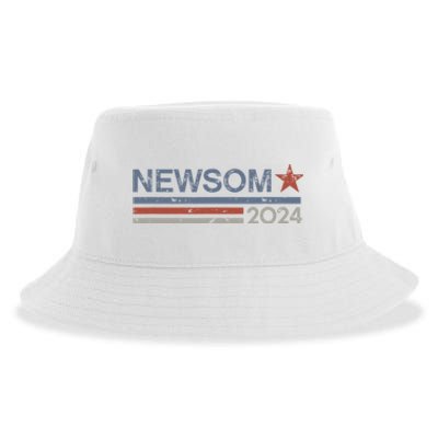 Gavin Newsom 2024 Election For President Sustainable Bucket Hat