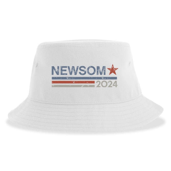 Gavin Newsom 2024 Election For President Sustainable Bucket Hat