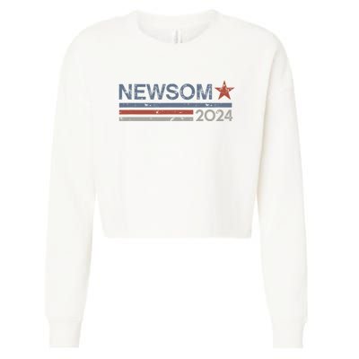 Gavin Newsom 2024 Election For President Cropped Pullover Crew