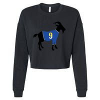 Goat Number 9 Football Cropped Pullover Crew