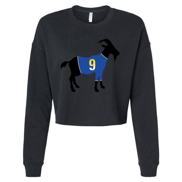 Goat Number 9 Football Cropped Pullover Crew