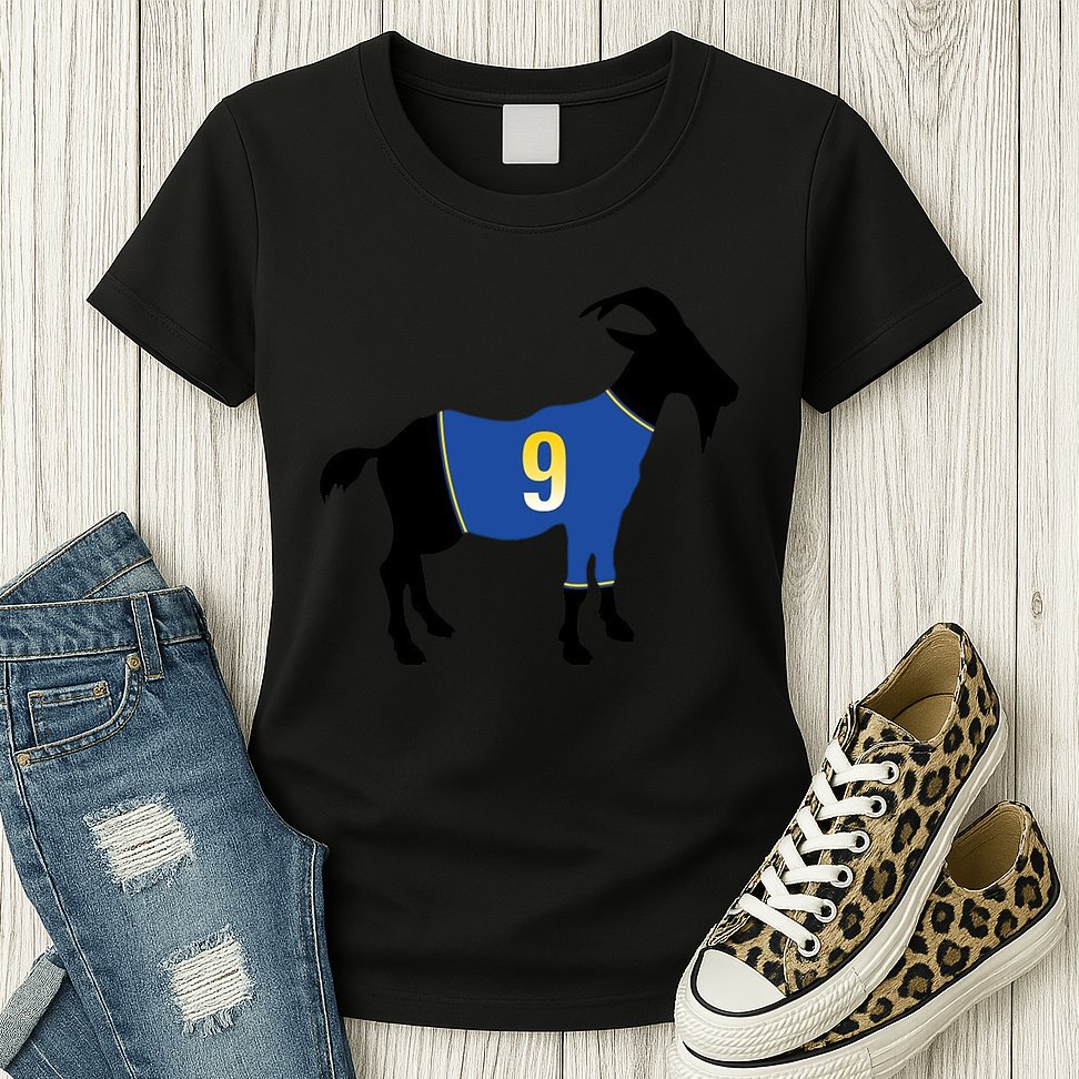 Goat Number 9 Football Womens T-Shirt
