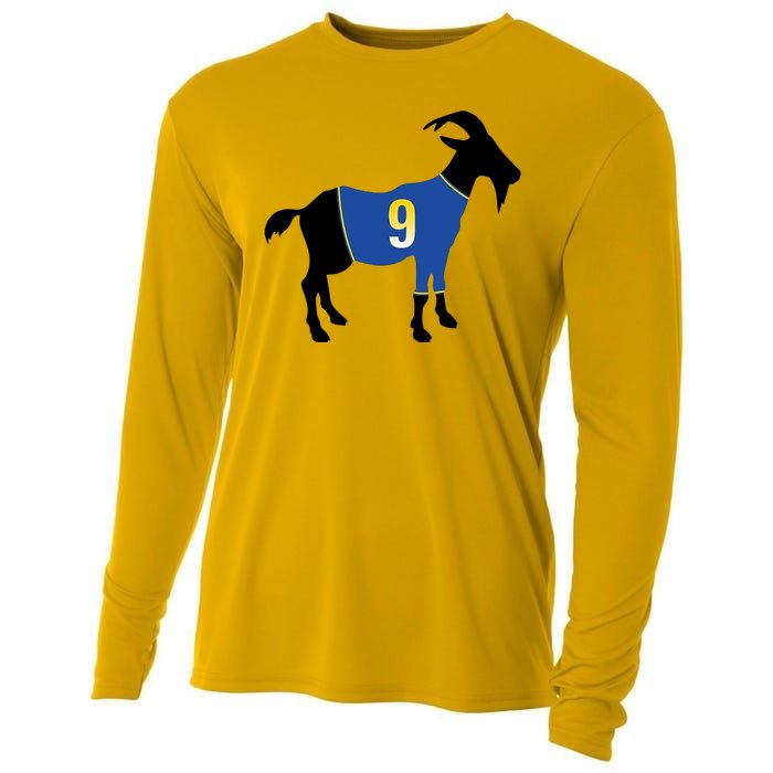 Goat Number 9 Football Cooling Performance Long Sleeve Crew