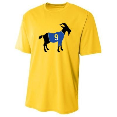 Goat Number 9 Football Youth Performance Sprint T-Shirt