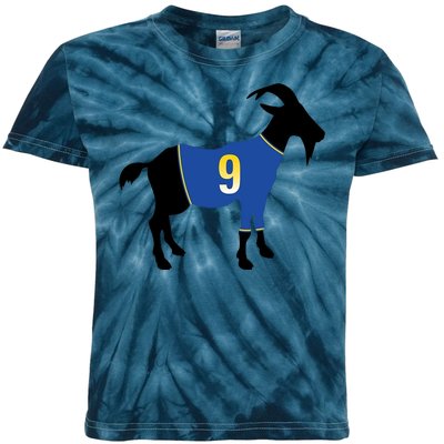 Goat Number 9 Football Kids Tie-Dye T-Shirt