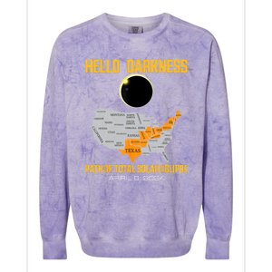 Great North American Path Of Total Solar Eclipse In April 08 Colorblast Crewneck Sweatshirt